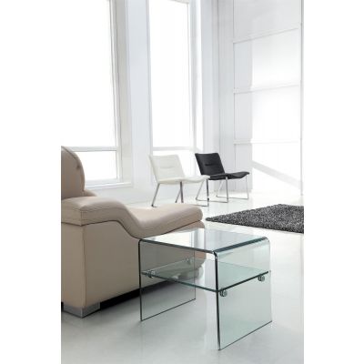 Luna Clear Glass Side Table
