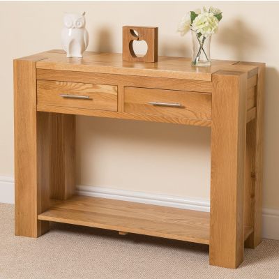 Kuba Solid Oak Console Table