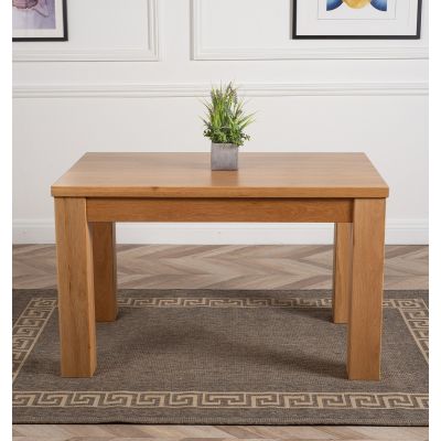 Dakota 127cm Chunky Small Solid Oak Dining Table