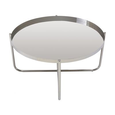 Ember Round Tray Top Coffee Table | Silver