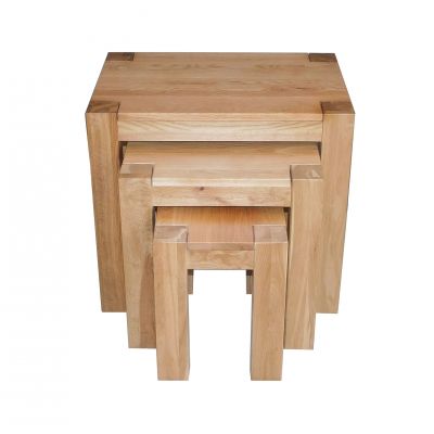 Kuba Solid Oak Nest of Tables