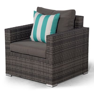 Sydney Rattan Armchair - Grey