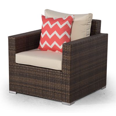 Sydney Rattan Armchair - Brown