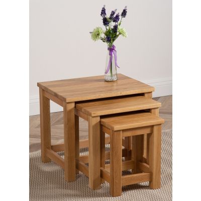 Oslo Solid Oak Nest of Tables
