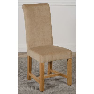 Washington Beige Fabric Dining Chair | Braced Legs