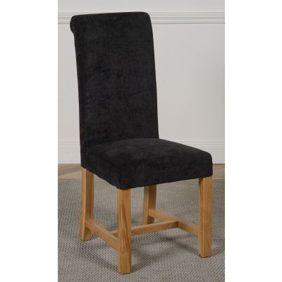 Washington Black Fabric Dining Chair | Braced Legs