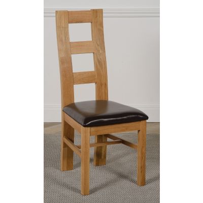 Yale Solid Oak Dining Chair | Ladder Back
