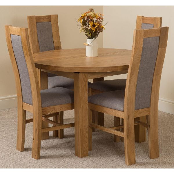 Edmonton Dining Set 4 Stanford Chairs, Light Oak Dining Chairs Set Of 4
