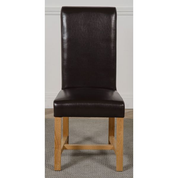 Washington Brown Leather Dining Chairs, Black Leather Dining Chairs Furniture Village