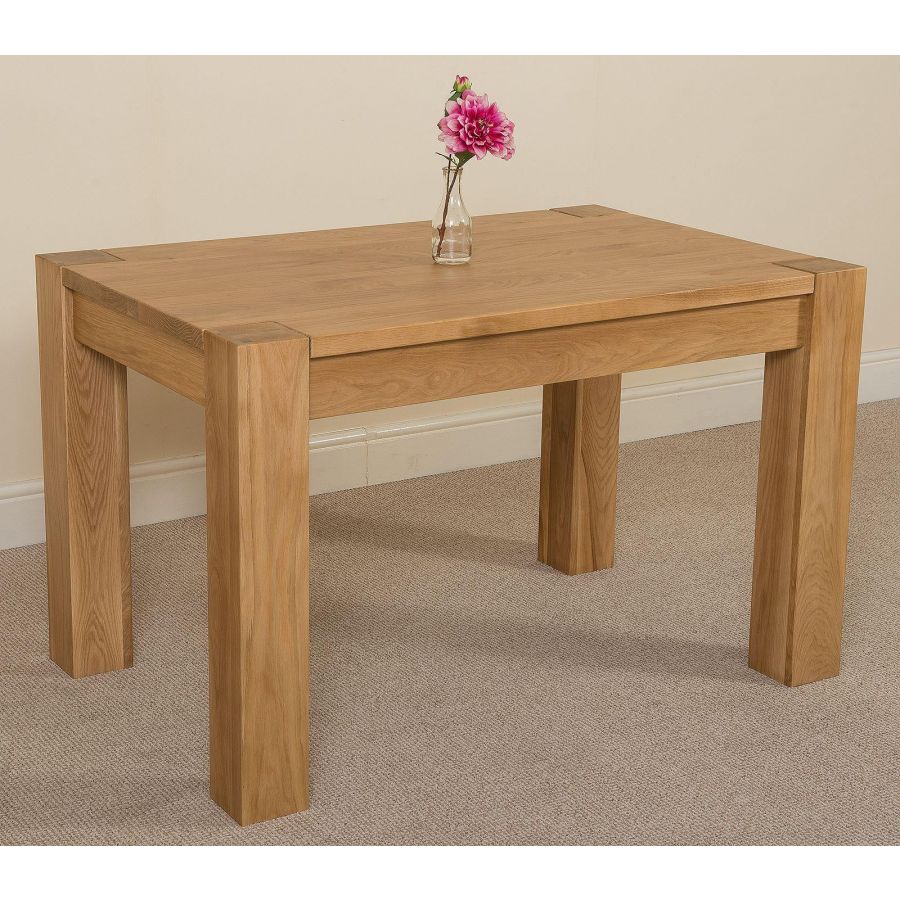 Chunky solid hot sale oak dining table