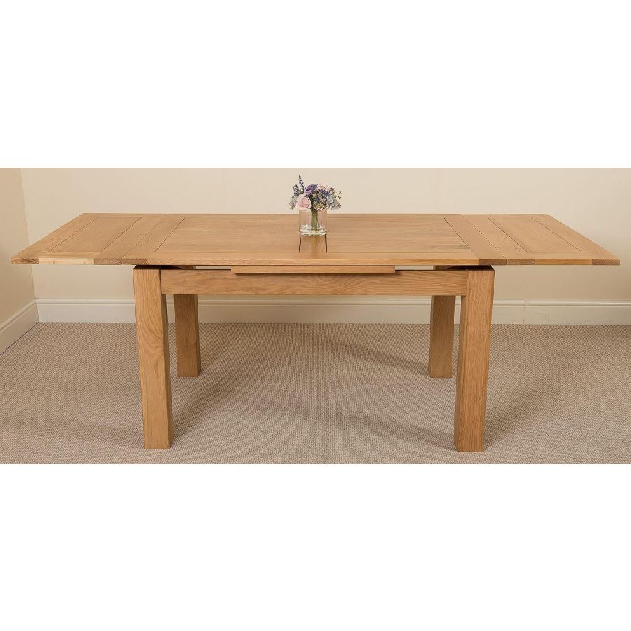 Richmond 6 8 Seater Medium Oak Extendable Dining Table Oak Furniture King