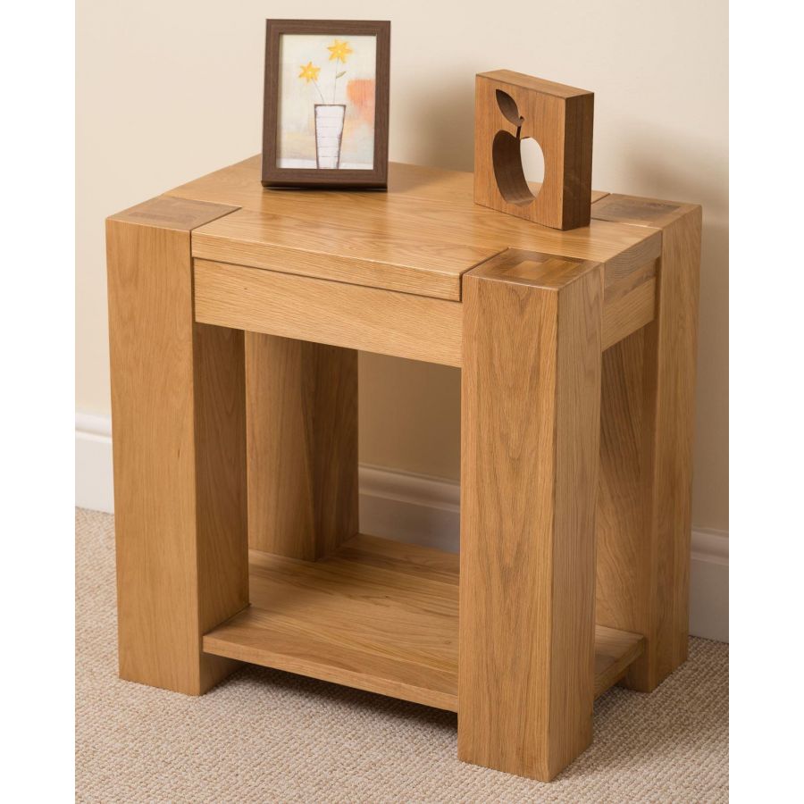 Kuba Solid Oak Lamp Table | Kuba Oak 