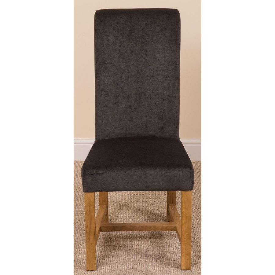 Kuba Small Oak Dining Table With 6, Small Fabric Dining Chairs