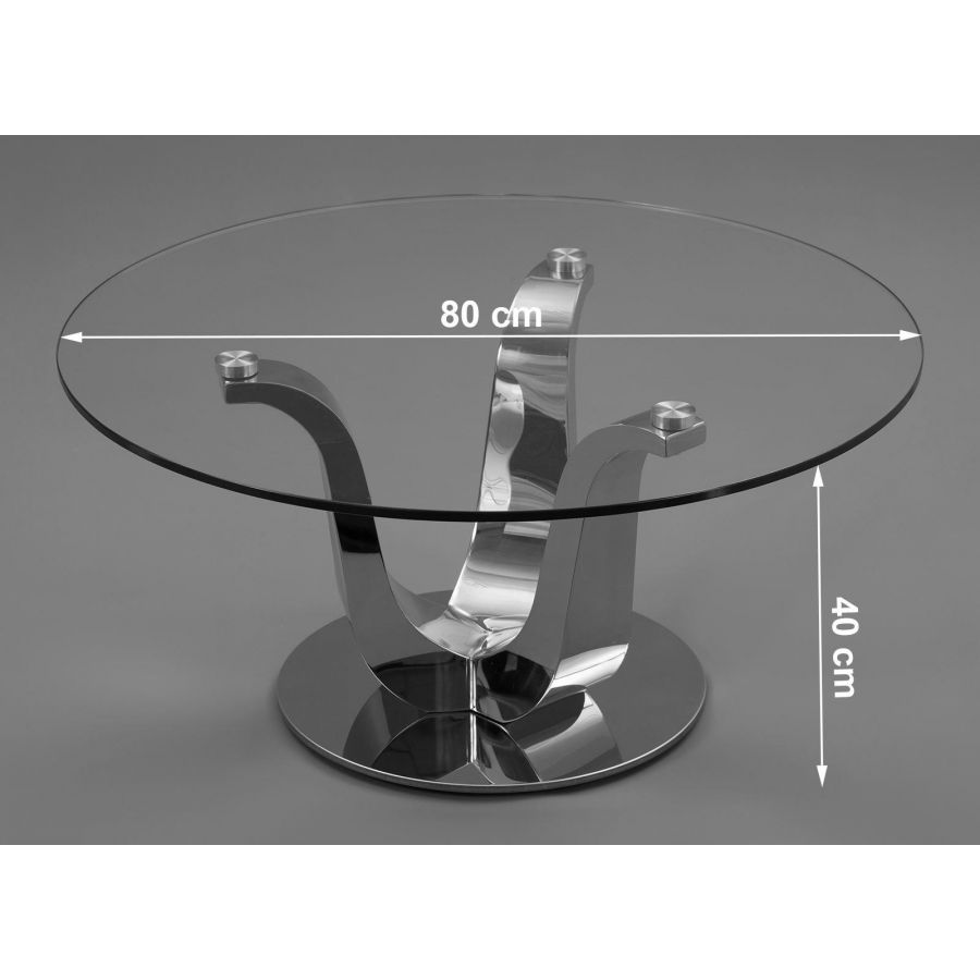 Naples Round Glass Coffee Table