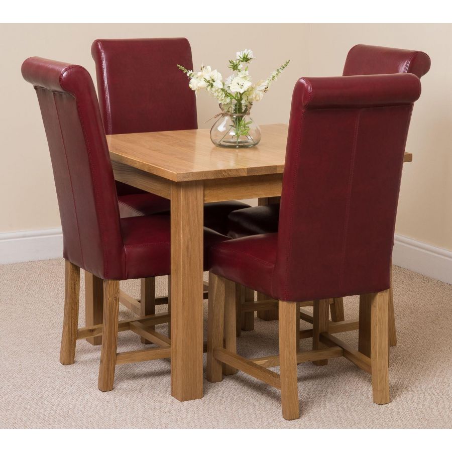 Set of 4 online red dining chairs