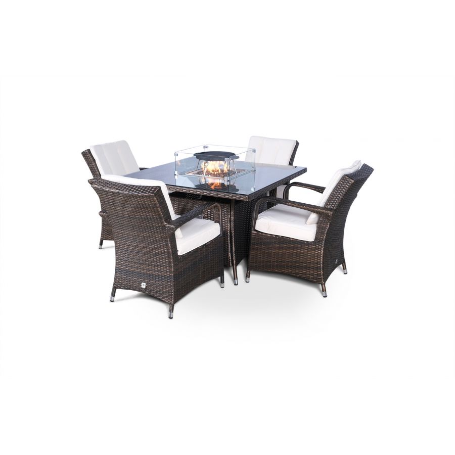 4 seater square rattan dining set sale