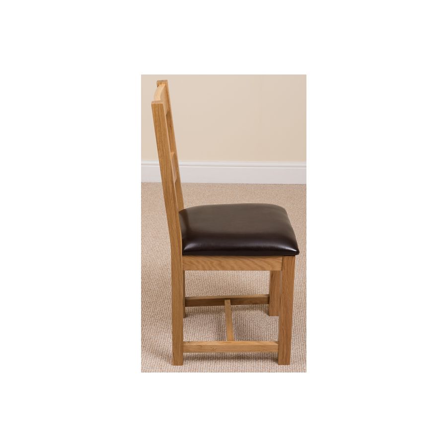Valencia Oak Large Glass Dining Table & 8 Lincoln Oak Chairs