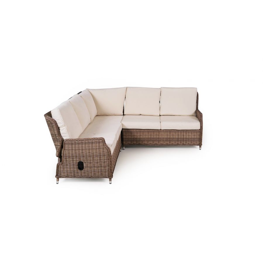 Dorset Modular Rattan Corner Sofa Dining Set - Brown