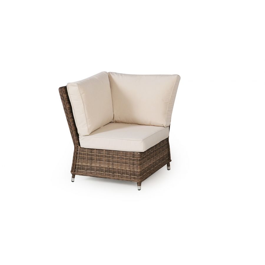 Dorset Modular Rattan Corner Sofa Dining Set - Brown