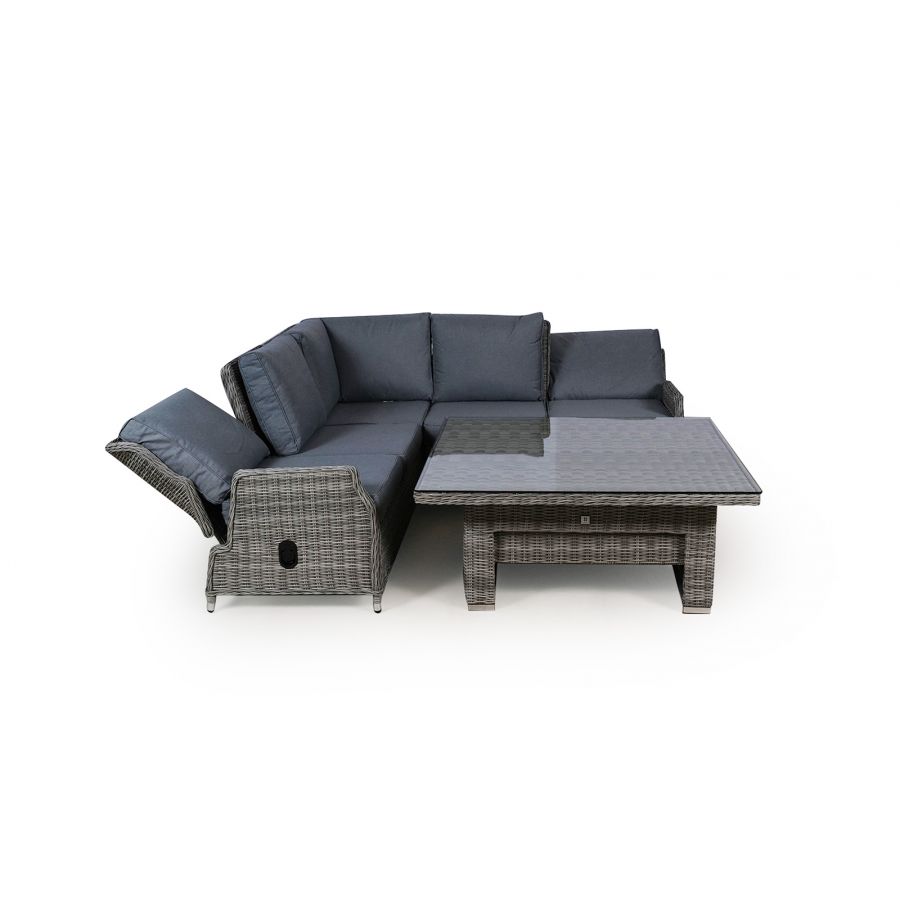 Dorset Modular Rattan Corner Sofa Dining Set - Grey