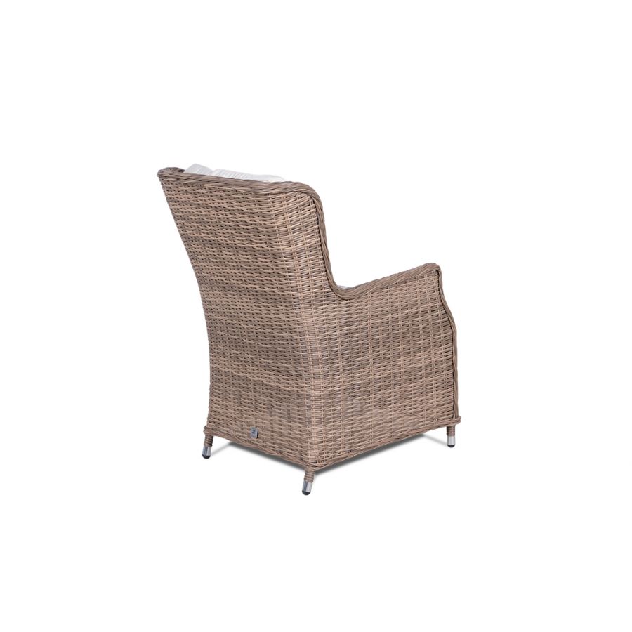 Dorset Signature Weave 6 Seater Round Rattan Dining Set - Brown