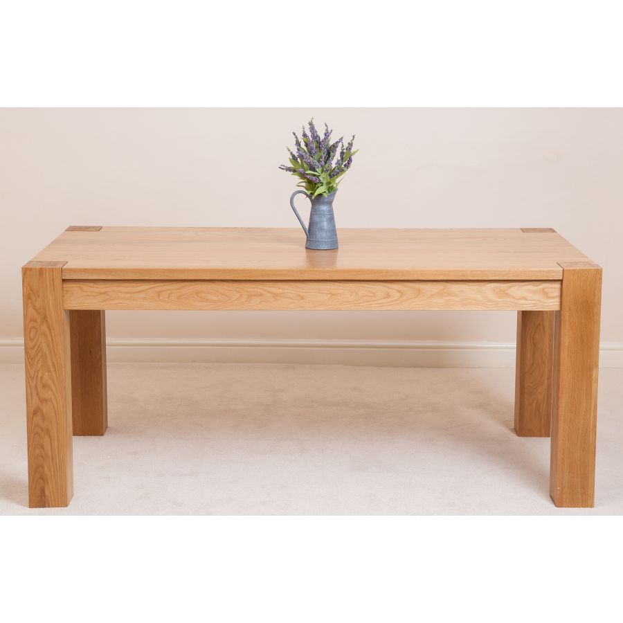 Kuba 180cm Chunky Large Oak Dining Table
