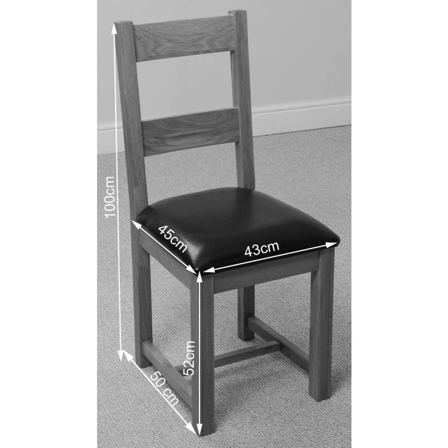 Dakota Medium Oak Dining Table with 6 Lincoln Oak Chairs