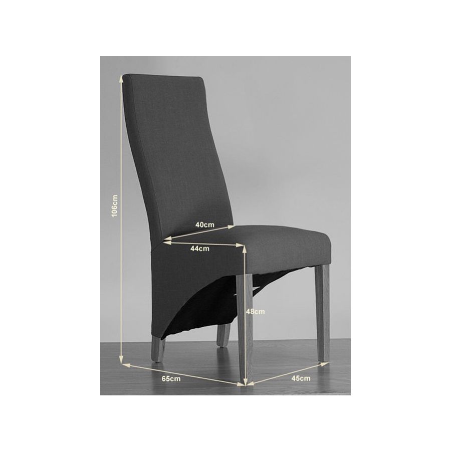 Lola Ivory Leather Dining Chair | Curved Back