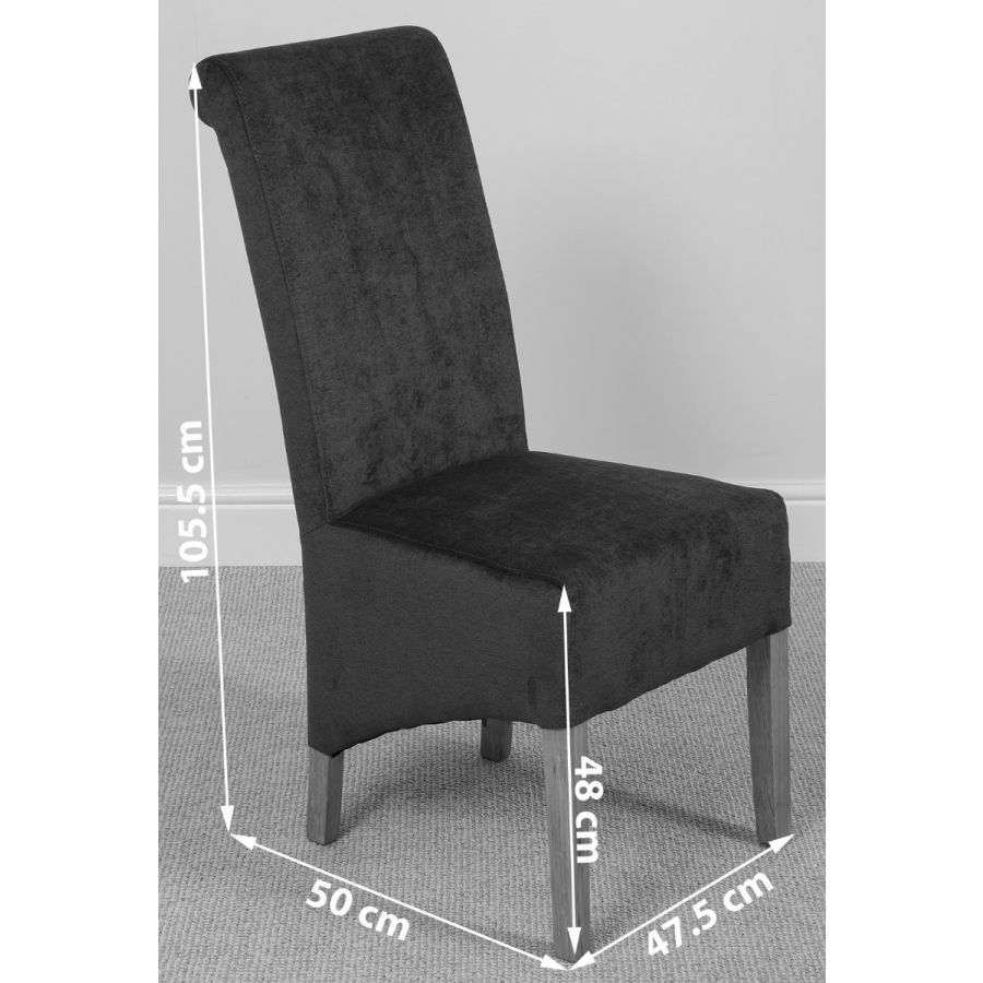 Dakota Extra Large Oak Dining Table with 8 Montana Black Fabric Chairs Oak Furniture King