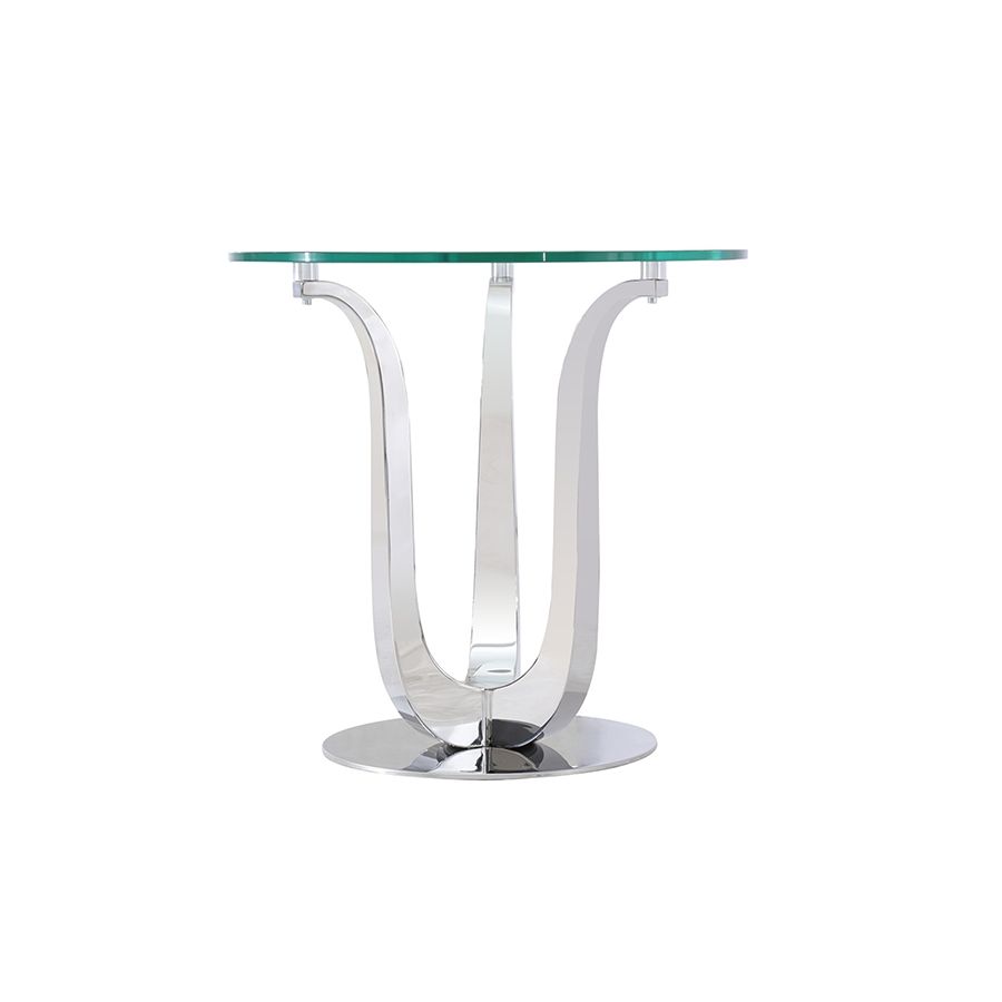 Naples Round Glass Lamp Table