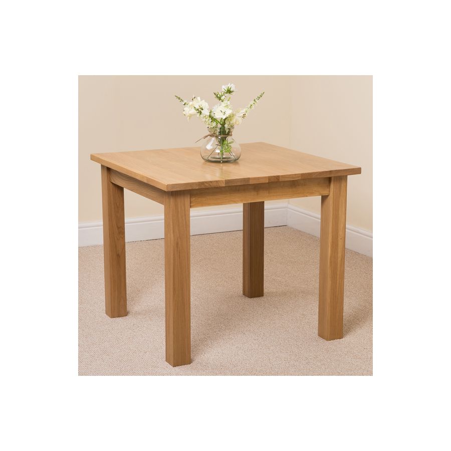 Oslo 90 x 90cm Small Square Oak Dining Set with 4 Lincoln Oak Chairs