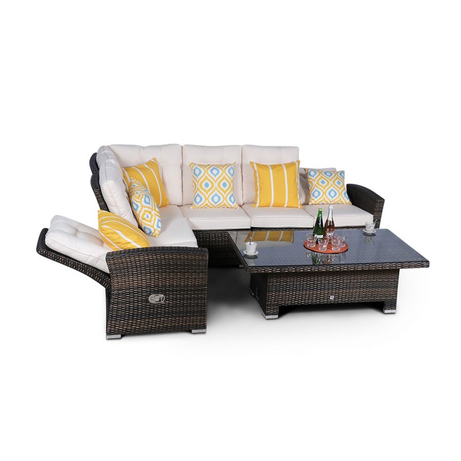 Selcan corner rattan sofa set deals