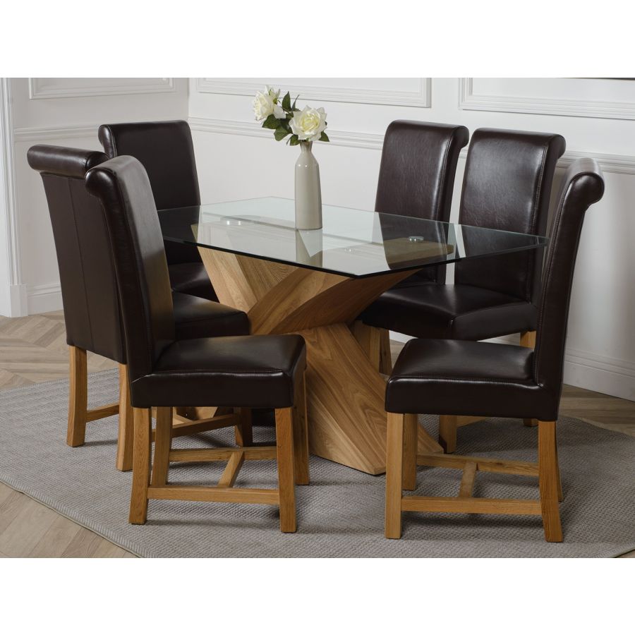 Small glass top on sale dining table set