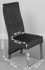 Lola Grey Fabric Dining Chair - Dimensions