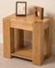 kuba Solid Oak lamp table left angle