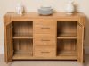 face open kuba solid oak large sideboard