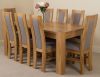 Kuba Solid Oak Dining Set with 8 Stanford Dining chairs