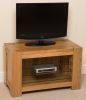 Kuba Solid Oak TV Unit Cabinet - Left
