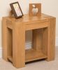 kuba Solid Oak lamp table right angle