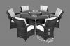 Arizona Rattan Garden Furniture 6 Seat Dining Set - Round Table - Dimensions