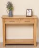 Oslo Solid Oak Console Table - Front