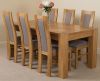 Kuba 180cm Solid Oak Dining Set with Six Stanford Dining chairs