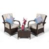 Arizona Rattan Garden Furniture - 2 seat Lounger and coffee table